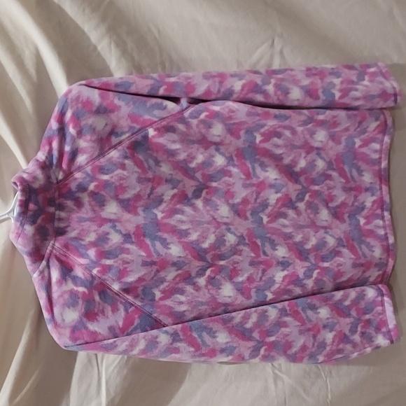 Eddie Bauer Pink and Purple Soft Fleece Long Sleeve Half Zipper Pullover SIze M - Picture 4 of 10